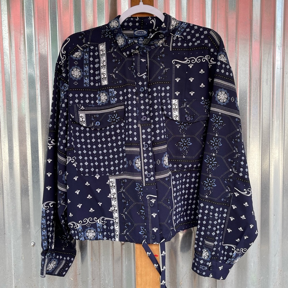 XL VINTAGE INSPIRED LONG SLEEVE BUTTON UP
